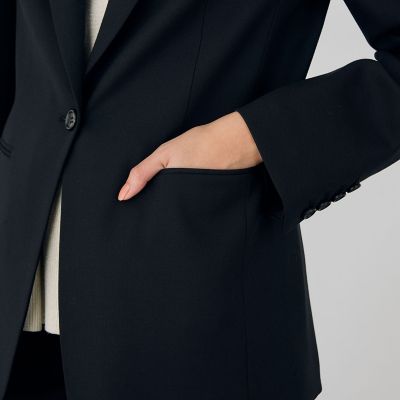 ポリエステルウールバラシャ ノッチドラペルジャケット | maison