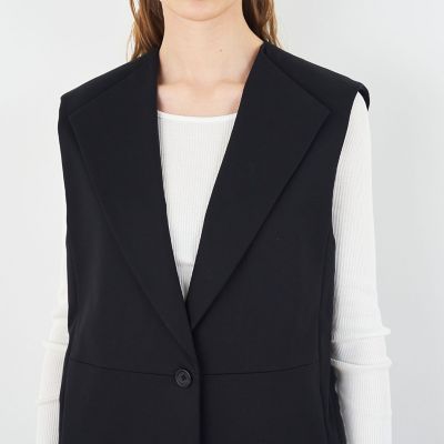 ハイカウントコットンストレッチ ワイドラペルジレ ハイカウントコットンストレッチ ワイドラペルジレ | maison