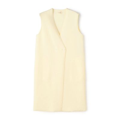 ＜maison TOMORROWLAND＞レーヨンナイロンダブルフェイス　ロングジレ