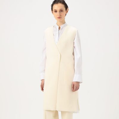 TOMORROWLAND / トゥモローランド レーヨンナイロンダブルフェイス ロングジレ レーヨンナイロンダブルフェイス ロングジレ | maison