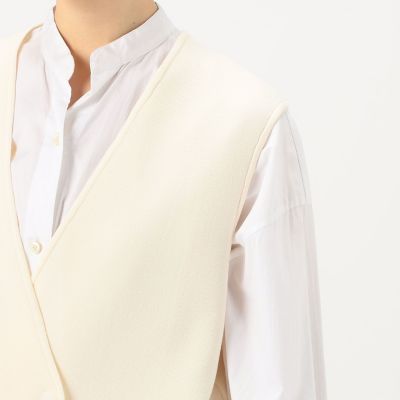 TOMORROWLAND / トゥモローランド レーヨンナイロンダブルフェイス ロングジレ レーヨンナイロンダブルフェイス ロングジレ | maison