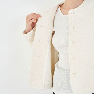 コットンブークレー クルーネックジャケット | maison TOMORROWLAND