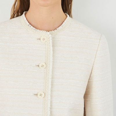 新品タグ付き✨デプレ ドロップレットジャカード クルーネックジャケット ドロップレットジャカード クルーネックジャケット | maison