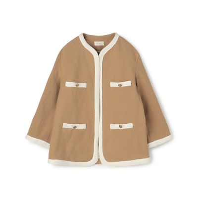 ＜maison TOMORROWLAND＞コットンリネンキャンバス　クルーネックジャケット