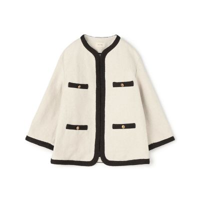 ＜maison TOMORROWLAND＞コットンリネンハイカウントクロス　クルーネックジャケット