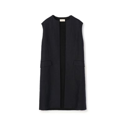 ＜maison TOMORROWLAND＞リネンファブリックコンビ　ロングジレ