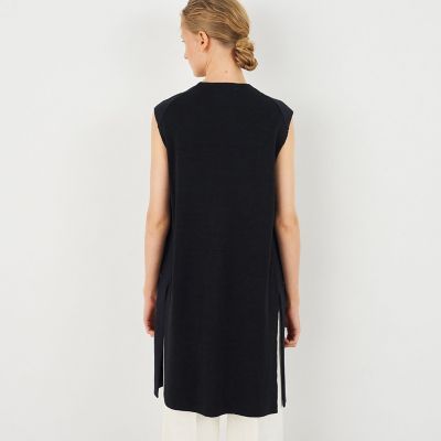 【海外限定】 リネンファブリックコンビ ロングジレ | maison TOMORROWLAND トップス