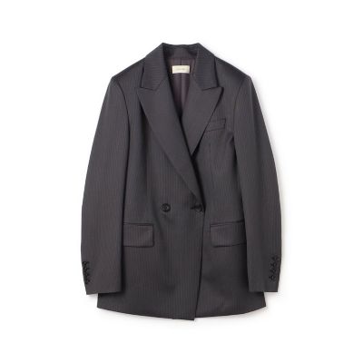 プルミエアロンディスモン ブラック ダブルブレストジャケット Oversized double-breasted jacket/オーバーサイズダブル