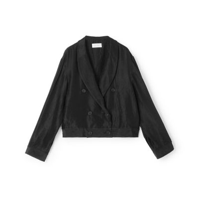 シルクワッシャー　ダブルブレストジャケット