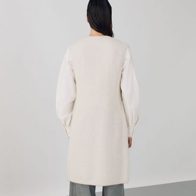 synchroX crossings✨カシミヤ100% ロングジレ　フォックス synchroX crossings✨カシミヤ100% ロングジレ フォックス