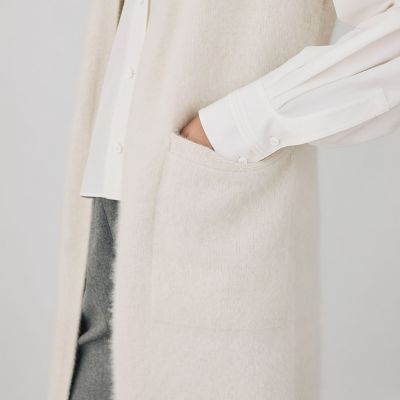 フォックスカシミヤ ロングジレ | maison TOMORROWLAND/メゾン