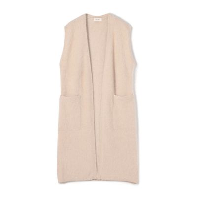 【SALE】maison TOMORROWLAND/メゾン トゥモローランド フォックスカシミヤ ロングジレ 42Lベージュケイ コート・ジャケット【三越伊勢丹/公式】