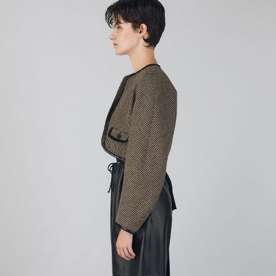 トゥモローランド　春ツイードショートジャケット ブリティッシュツイード ショートジャケット | maison