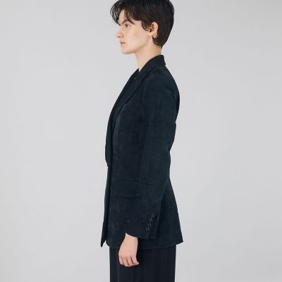 コットンレーヨンベルベット　ダブルブレストジャケット