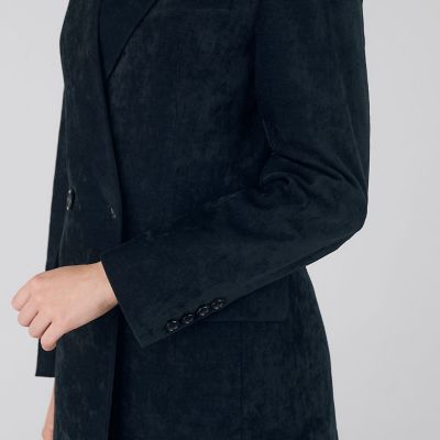 コットンレーヨンベルベット　ダブルブレストジャケット