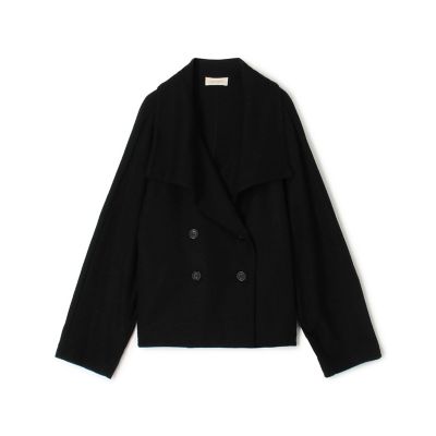 ニットコンビネーション　ビッグカラージャケット