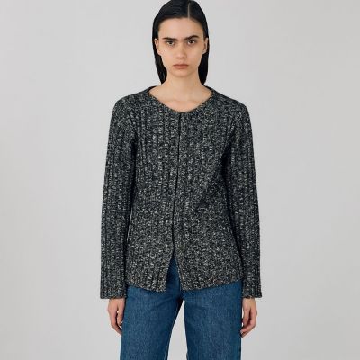 アルパカミックススラブ ジップアップブルゾン | maison TOMORROWLAND