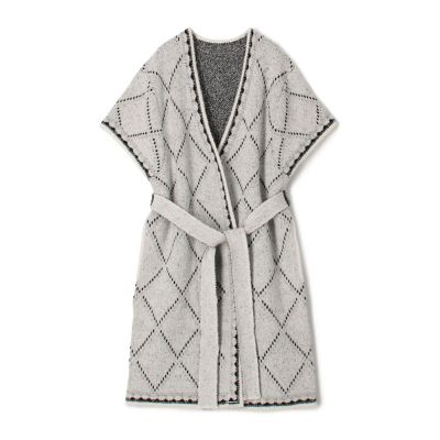 【SALE】maison TOMORROWLAND/メゾン トゥモローランド パイルステッチ ベルテッドジレ 16グレーケイ トップス【三越伊勢丹/公式】