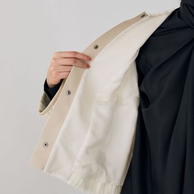 ワイドリッジパイル　クルーネックブルゾン