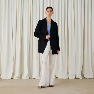 ウェットリネン ダブルブレストジャケット | maison