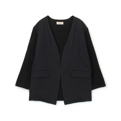 ファブリックコンビ　Ｖカラージャケット