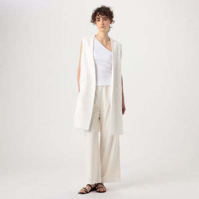 ファブリックコンビ　ロングジレ