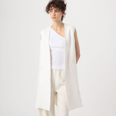 ファブリックコンビ　ロングジレ