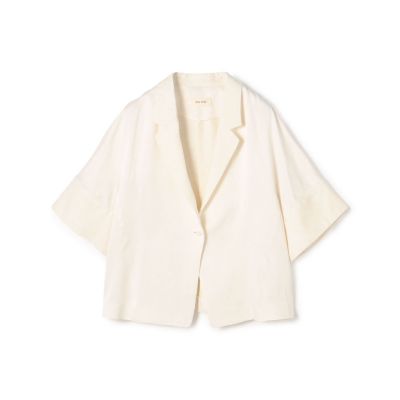 メゾン マレ ハーフ スリーブ ク ロップ ジャケットLIGHT BEIGE メゾン マレ ハーフ スリーブ ク ロップ ジャケットLIGHT BEIGE