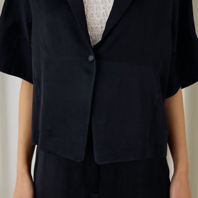 タイムセール！MAISON SPECIAL ハーフスリーブジャケット See-through Layered Half Sleeve Jacket/シースルーレイヤード