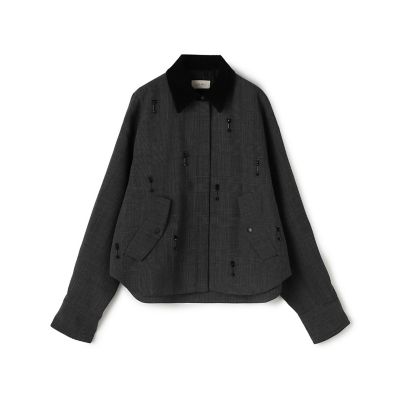 ソフトウールオックスフォード ショートシャツブルゾン | maison