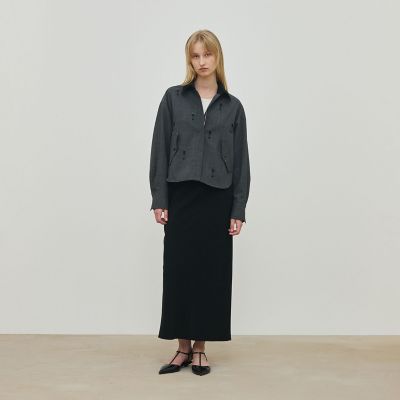 ソフトウールオックスフォード ショートシャツブルゾン | maison