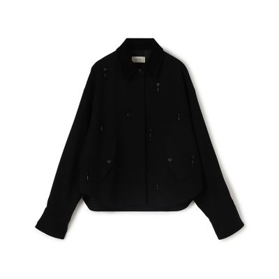 ソフトウールオックスフォード ショートシャツブルゾン | maison