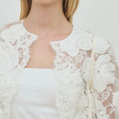 リバーレース クロップドジャケット | maison TOMORROWLAND/メゾン