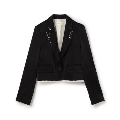 ＜maison TOMORROWLAND＞レーヨンサテン　クロップドジャケット