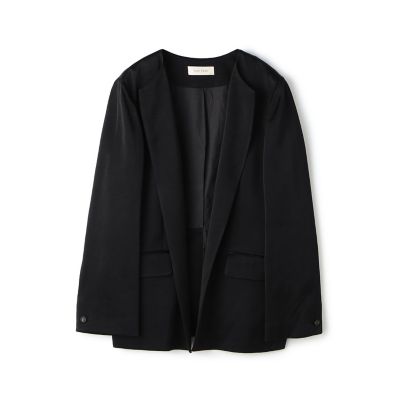 ＜maison TOMORROWLAND＞レーヨンサテン　クルーネックジャケット