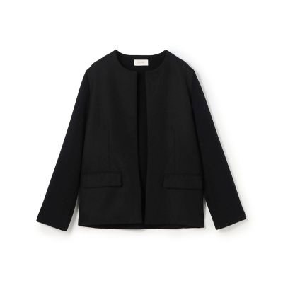 ＜maison TOMORROWLAND＞【予約商品１０月中旬以降順次お届け】ウールファブリックコンビ　クルーネックジャケット
