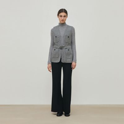 ライトダブルフェイスシャギー ベルテッドジレ | maison TOMORROWLAND