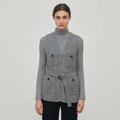 ライトダブルフェイスシャギー ベルテッドジレ | maison TOMORROWLAND