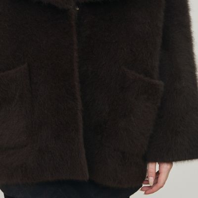 送料無料】フォックスカシミヤ ショールカラーコート | maison