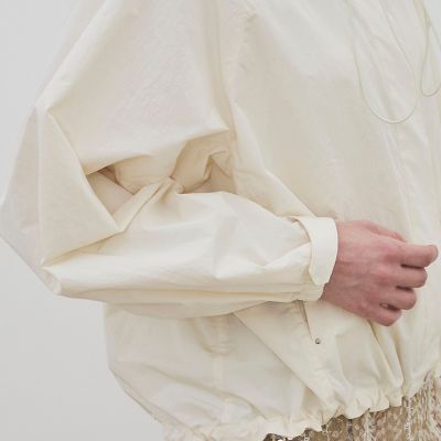 ポリエステルナイロンコットン フーディテックブルゾン | maison