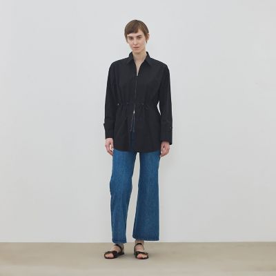 ポリエステルナイロンコットン テックシャツブルゾン | maison