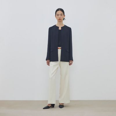 ライトダブルクロス ノーカラージャケット | maison TOMORROWLAND