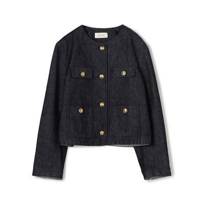 ハイデンシティーデニム クルーネックコンパクトジャケット | maison