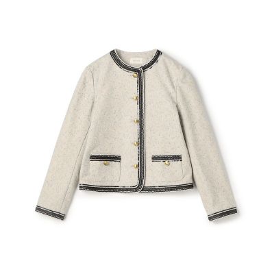 ＜maison TOMORROWLAND＞【予約商品３月下旬以降順次お届け】メランジツイル　クルーネックコンパクトジャケット