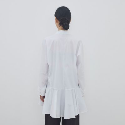 コットンナイロンストレッチ ペプラムジャケット | maison