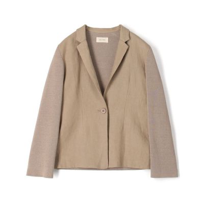 ＜maison TOMORROWLAND＞【予約商品４月上旬以降順次お届け】リネンファブリックコンビ　テーラーニットジャケット