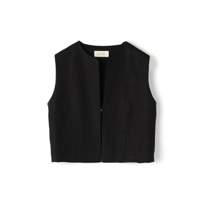 ＜maison TOMORROWLAND＞【予約商品６月下旬以降順次お届け】リネンファブリックコンビ　ショートジレ