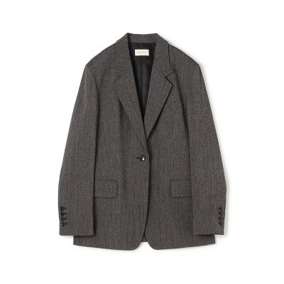 maison TOMORROWLAND/メゾン トゥモローランド ウールレーヨンメランジ　ラウンドショルダーシングルジャケット