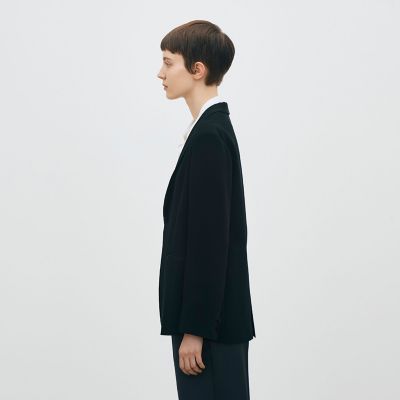 ショールカラー　クロップド　ジャケット ライトダブルクロス ショールカラージャケット | maison TOMORROWLAND