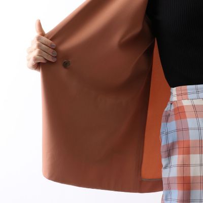 キュプラレーヨン　ダブルブレストジャケット